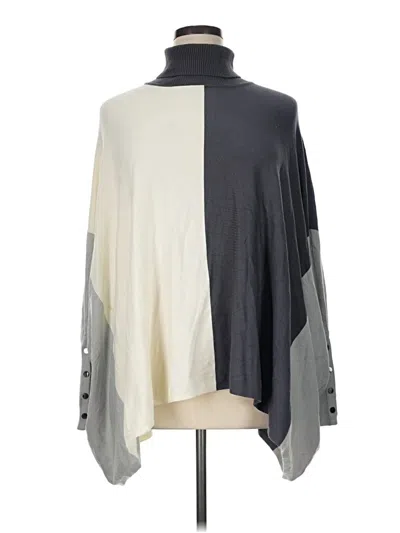 Pre-owned Alfani Poncho In Gray