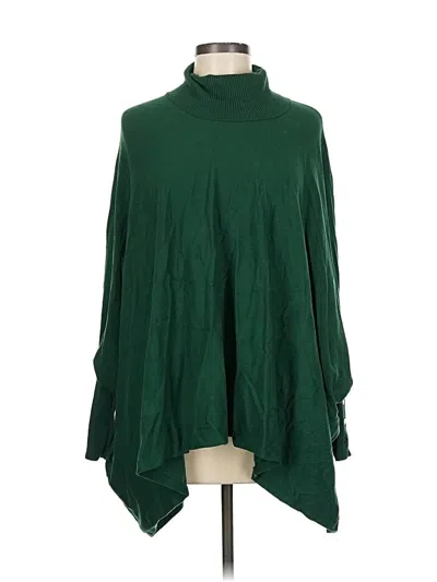 Pre-owned Alfani Poncho In Green