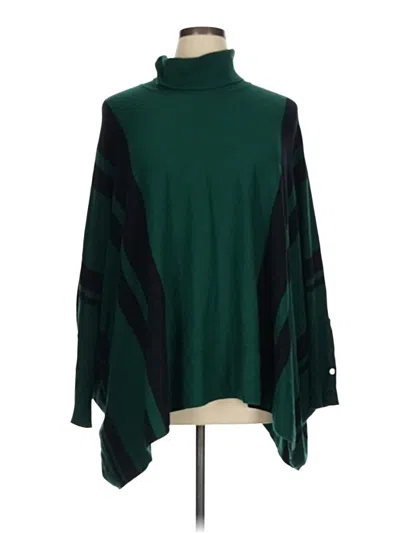 Pre-owned Alfani Poncho In Green