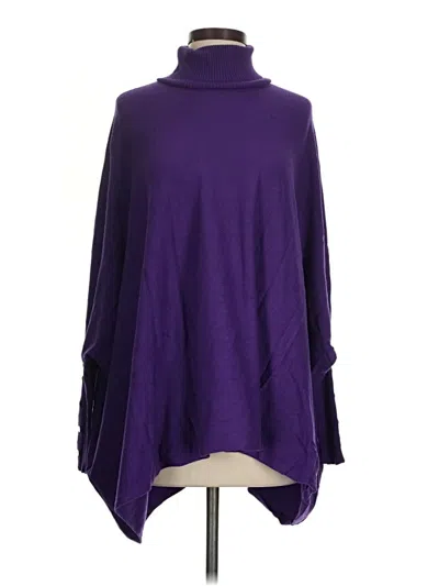 Pre-owned Alfani Poncho In Purple
