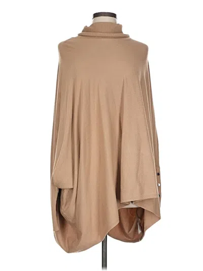 Pre-owned Alfani Poncho In Tan
