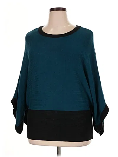 Pre-owned Alfani Poncho In Teal