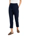 Alfani Pull-on Straight-leg Pants In Modern Navy In Blue