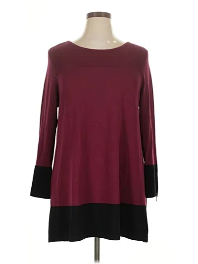 Pre-owned Alfani Pullover Sweater In Burgundy