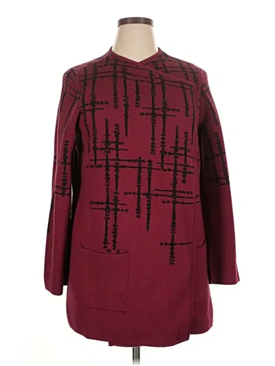 Pre-owned Alfani Pullover Sweater In Burgundy