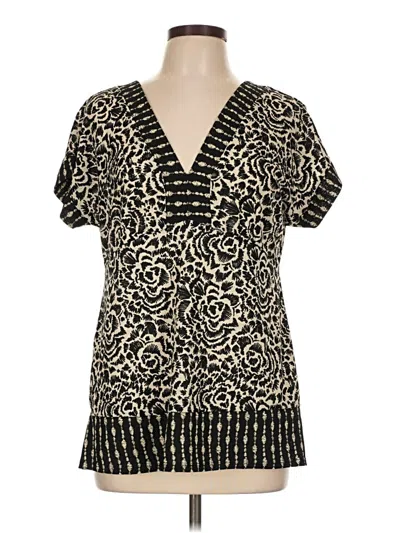 Pre-owned Alfani Short Sleeve Blouse In Gold
