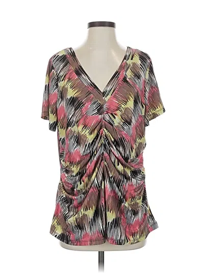 Pre-owned Alfani Short Sleeve Blouse In Pink