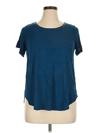 Pre-owned Alfani Short Sleeve Top Blue Crew Neck Tops