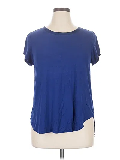 Pre-owned Alfani Short Sleeve Top Blue Scoop Neck Tops