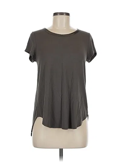 Pre-owned Alfani Short Sleeve Top Gray Keyhole Neckline Tops