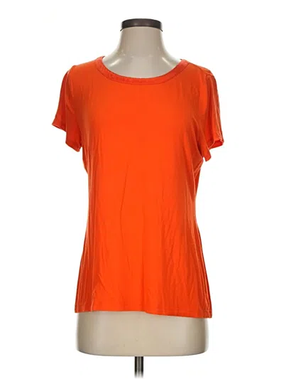 Pre-owned Alfani Short Sleeve Top Orange Scoop Neck Tops
