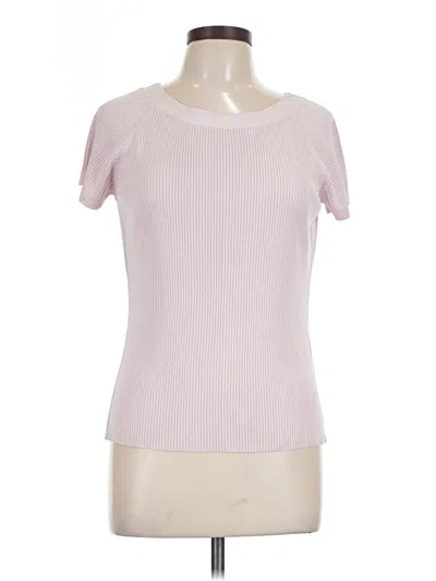 Pre-owned Alfani Short Sleeve Top Pink Crew Neck Tops