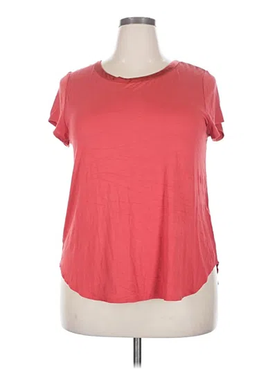 Pre-owned Alfani Short Sleeve Top Pink Scoop Neck Tops