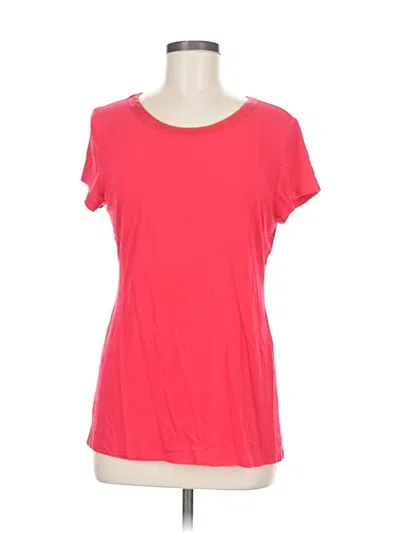 Pre-owned Alfani Short Sleeve Top Red Scoop Neck Tops