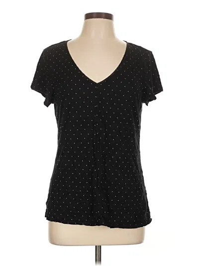Pre-owned Alfani Short Sleeve T-shirt In Black