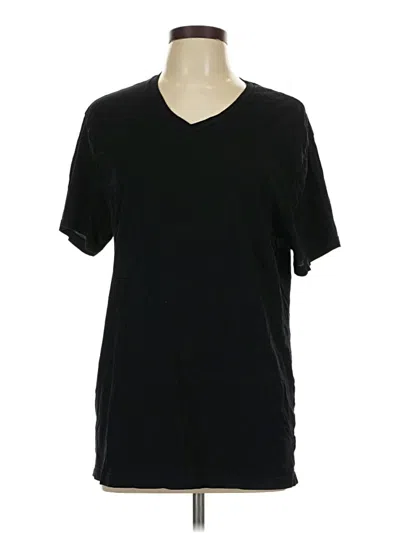 Pre-owned Alfani Short Sleeve T-shirt In Black