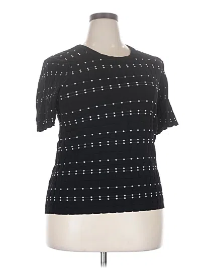 Pre-owned Alfani Short Sleeve T-shirt In Black