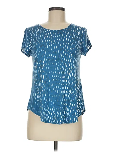 Pre-owned Alfani Short Sleeve T-shirt In Blue