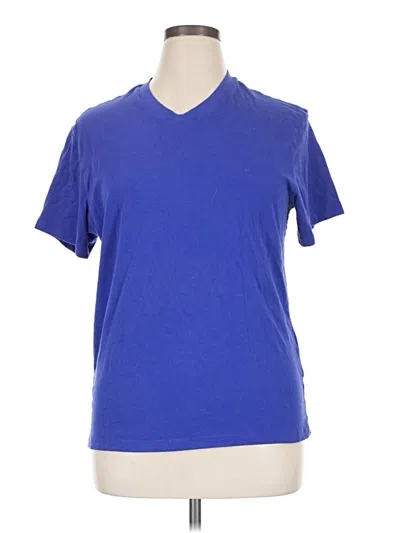 Pre-owned Alfani Short Sleeve T-shirt In Blue