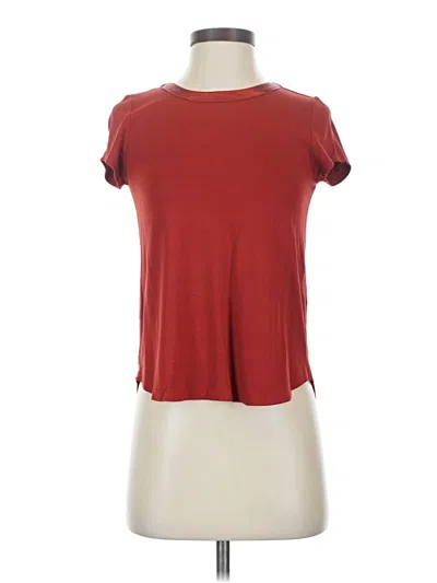 Pre-owned Alfani Short Sleeve T-shirt In Burgundy