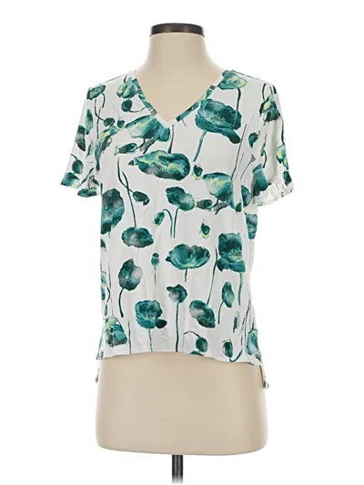 Pre-owned Alfani Short Sleeve T-shirt In Ivory