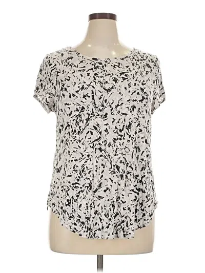 Pre-owned Alfani Short Sleeve T-shirt In Ivory