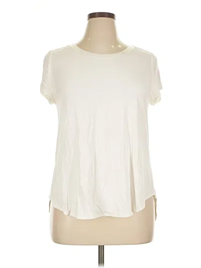 Pre-owned Alfani Short Sleeve T-shirt In Ivory