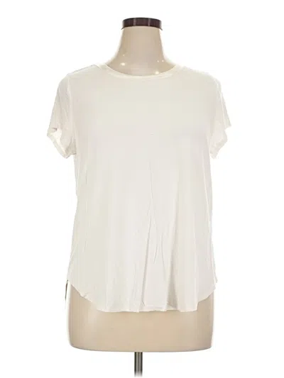Pre-owned Alfani Short Sleeve T-shirt In Ivory