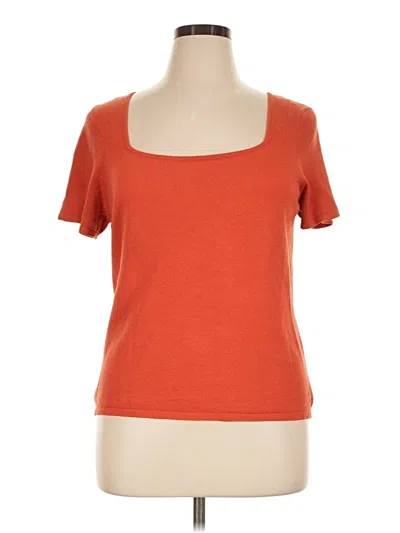 Pre-owned Alfani Short Sleeve T-shirt In Orange