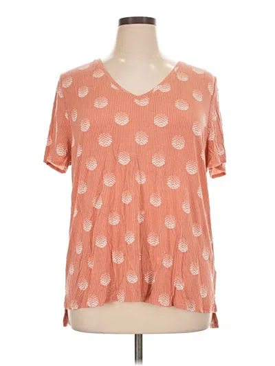 Pre-owned Alfani Short Sleeve T-shirt In Orange