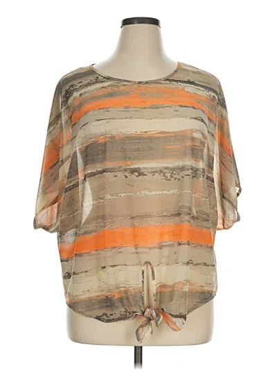 Pre-owned Alfani Short Sleeve T-shirt In Tan