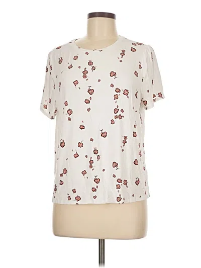 Pre-owned Alfani Short Sleeve T-shirt In White