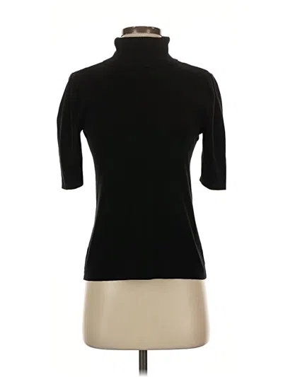 Pre-owned Alfani Short Sleeve Turtleneck In Black