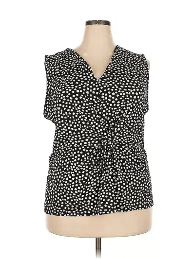 Pre-owned Alfani Sleeveless Blouse In Black