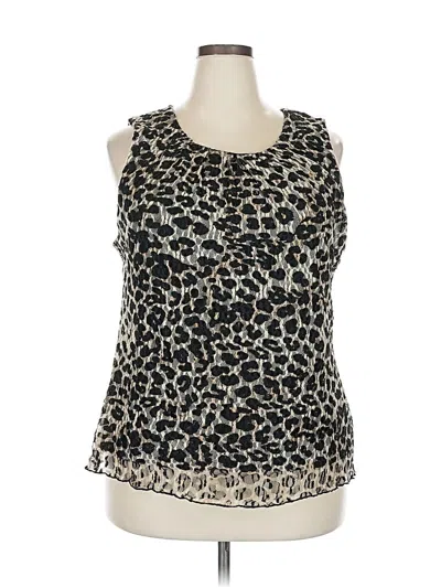 Pre-owned Alfani Sleeveless Blouse In Black