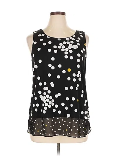 Pre-owned Alfani Sleeveless Blouse In Black