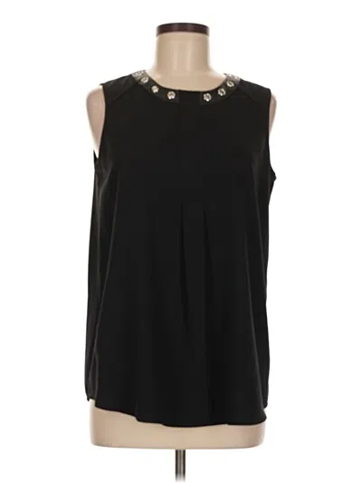 Pre-owned Alfani Sleeveless Blouse In Black