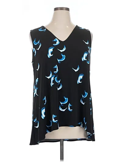 Pre-owned Alfani Sleeveless Blouse In Black