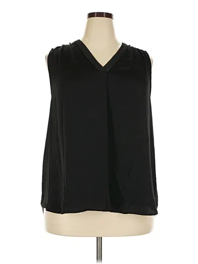 Pre-owned Alfani Sleeveless Blouse In Black