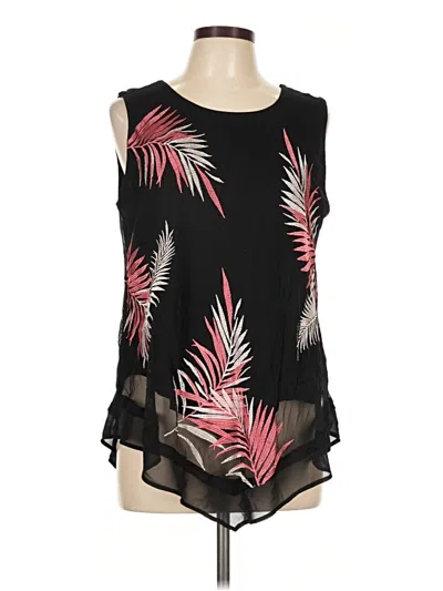 Pre-owned Alfani Sleeveless Blouse In Black