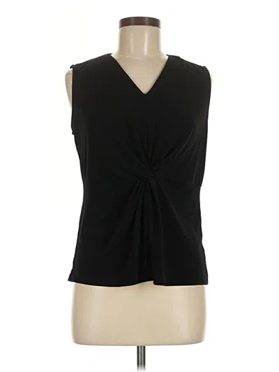 Pre-owned Alfani Sleeveless Blouse In Black