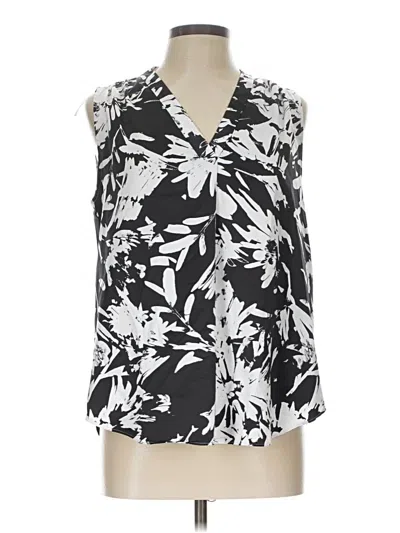 Pre-owned Alfani Sleeveless Blouse In Black