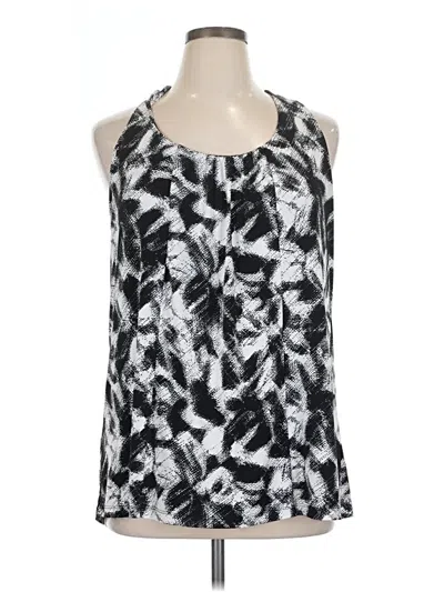 Pre-owned Alfani Sleeveless Blouse In Black