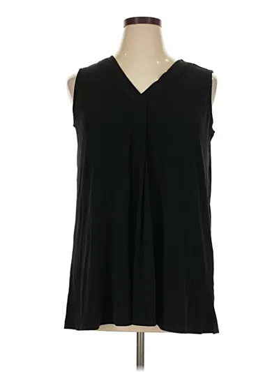 Pre-owned Alfani Sleeveless Blouse In Black