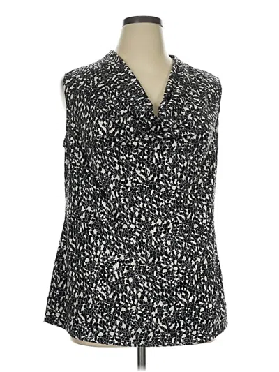 Pre-owned Alfani Sleeveless Blouse In Black