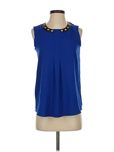 Pre-owned Alfani Sleeveless Blouse In Blue