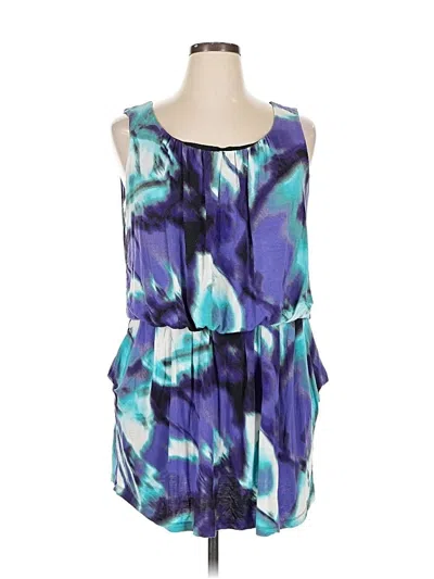 Pre-owned Alfani Sleeveless Blouse In Blue