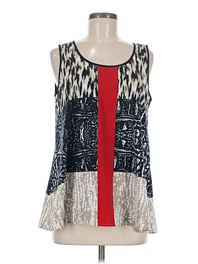 Pre-owned Alfani Sleeveless Blouse In Blue