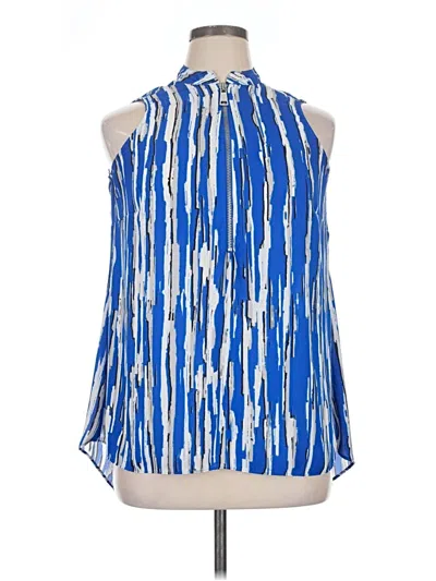 Pre-owned Alfani Sleeveless Blouse In Blue