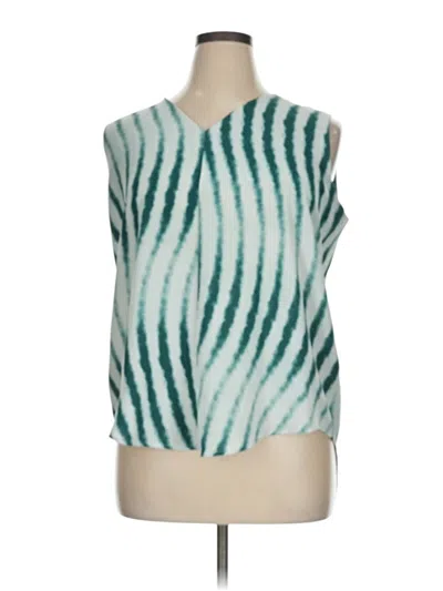 Pre-owned Alfani Sleeveless Blouse In Blue